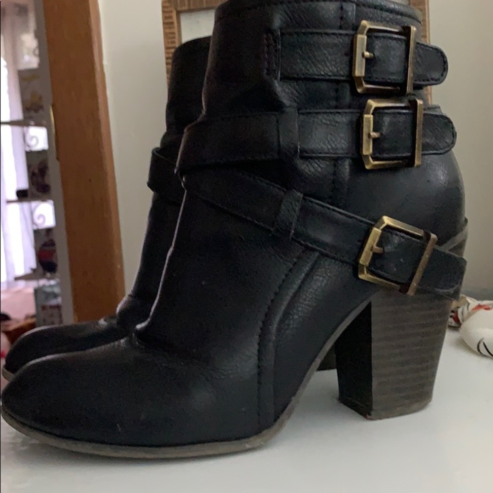 Fergalicious Black Buckle Booties